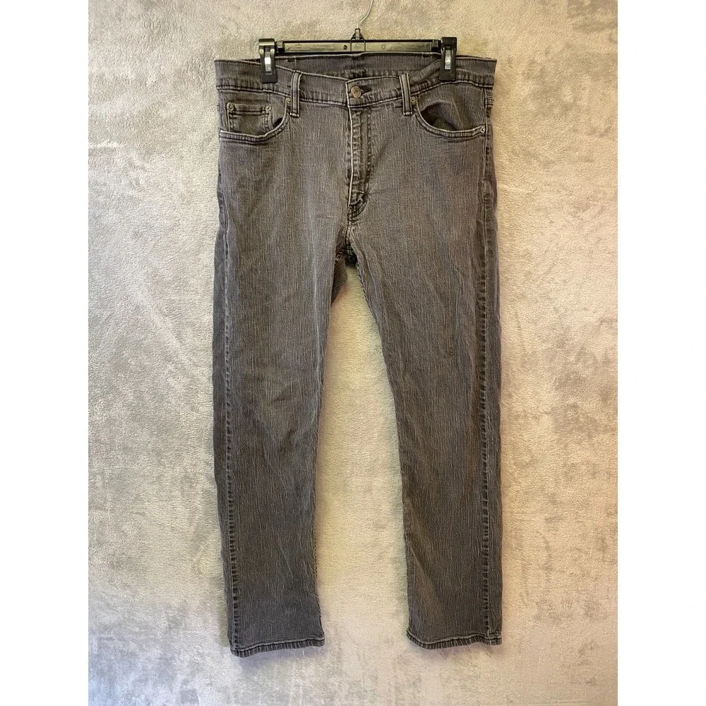 Levis 514 Straight Fit Jeans Mens 38x34 Gray Denim Pants Measured 38x30